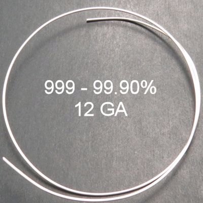 Fine Silver 999 Round Wire Ga 12 (per ounce) 999, 99.9%, fine silver, .9999, 9999 wire, 999 wire, silversmithing, colloidal silver, sheet silver, sterling, sterling sheet, 925,